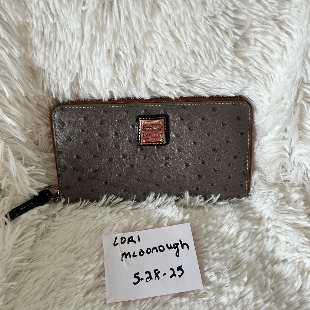 Dooney & Bourke elephant ostrich wallet